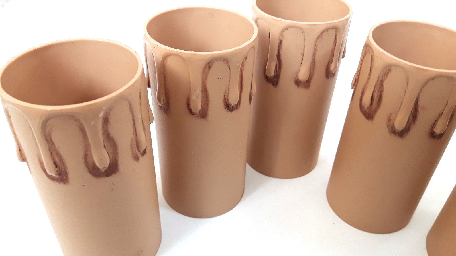 Antique drip candle Tubes sleeves with Plastic 85mm x 39mm internal pack of 5