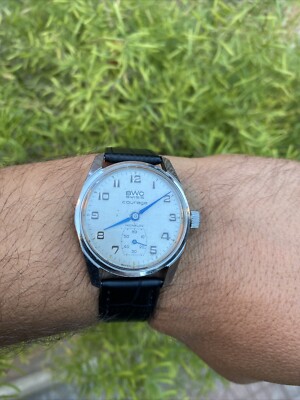 Uhr BWC Courage Incabloc Vintage Watch Bwc Steel Manual Watch