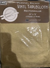 Top Grade 52" X 70" GOLD Or SILVER VINYL TABLECLOTH -