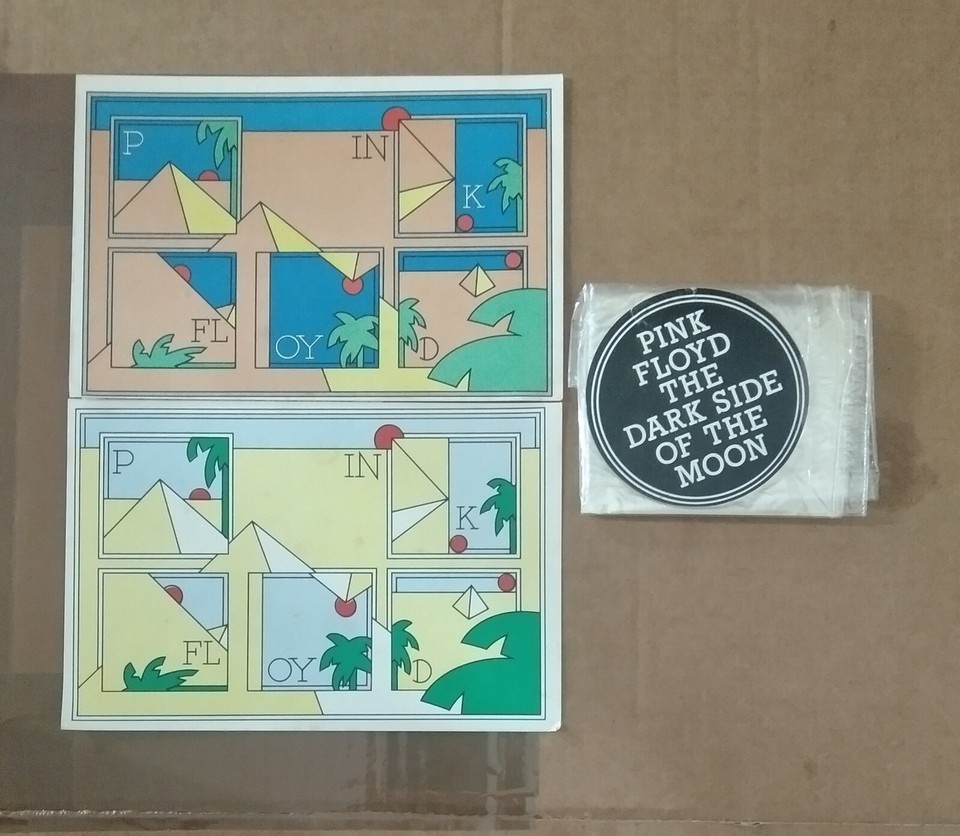 PINK FLOYD DARK SIDE OF THE MOON COMPLETE POSTERS & CARDS & STICKER eBay