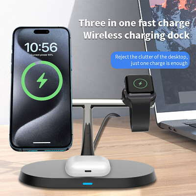3in1 Magnetische Wireless Ladestation für Apple Watch Ultra3 S11/10 iPhone 17 16