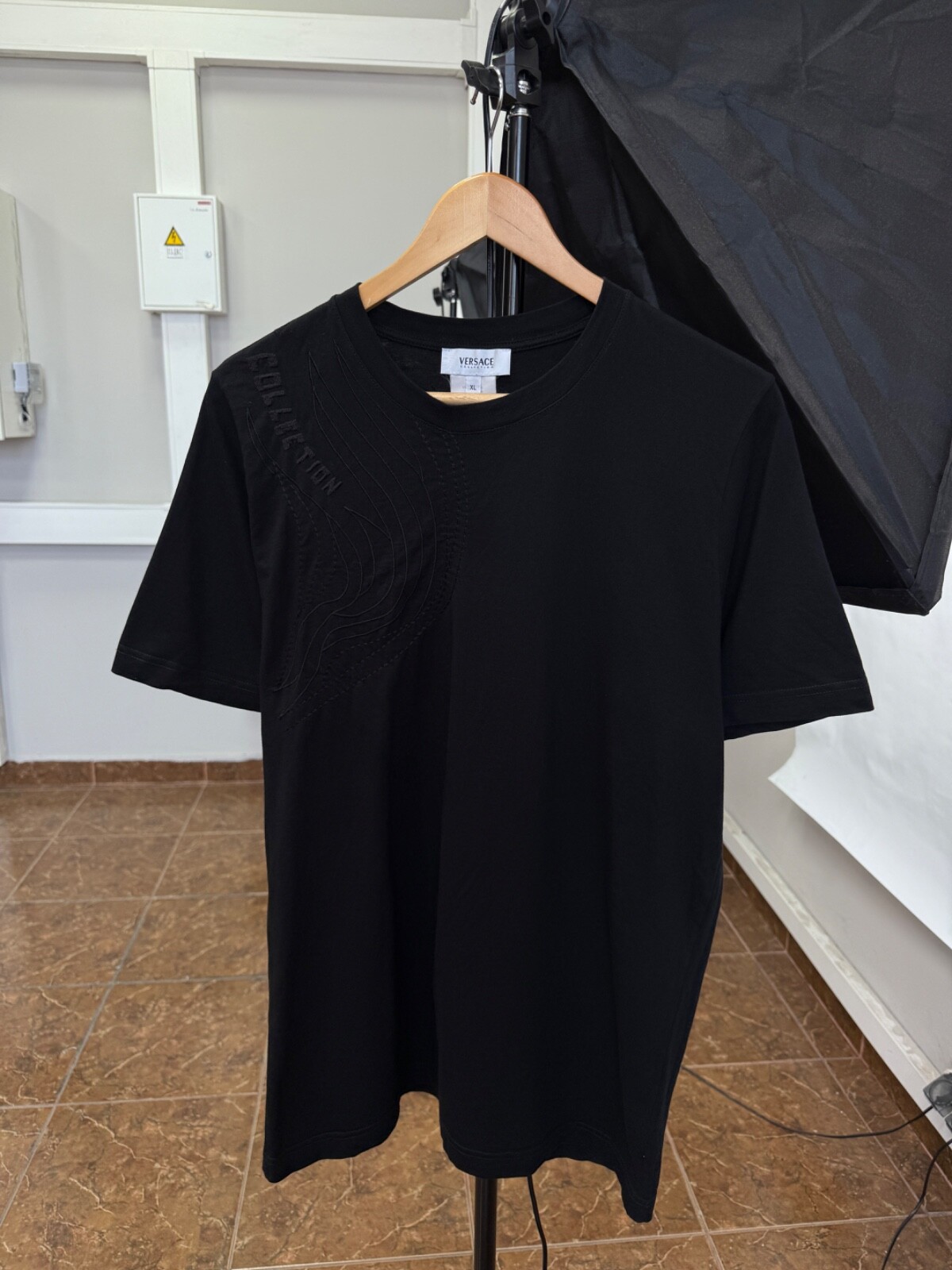 🇮🇹 Vintage 90s Versace Collection T-Shirt Y2K Rare size XL color Black
