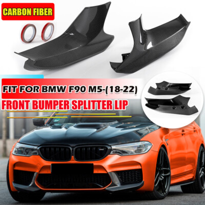 For 2018-2022 BMW F90 M5 Carbon Fiber Performance Style Front Bumper Splitters 、