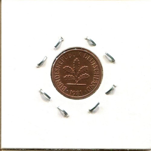 1 PFENNIG 1981 G WEST & UNIFIED GERMANY Coin #DC069U - Picture 2 of 3