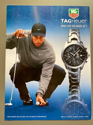 TAG Heuer Tiger Woods New Link Original 2004 Vintage Advert Werbung Reklame