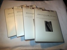 4 Vintage Donna Karan Small / Petite Bare Sheer Satin Lace Control Top Pantyhose