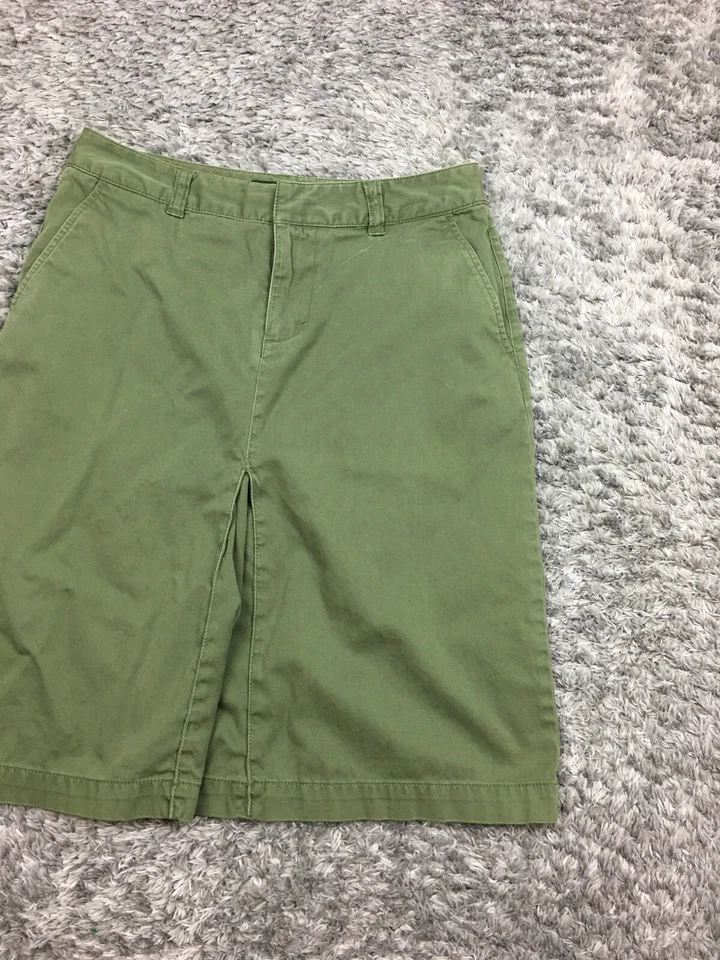 Falda corta de mezclilla Eddie Bauer para mujer talla 2 verde algodón spandex Foto 2 de 4