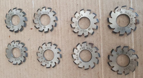 Involute Gear Cutter  Set M 0,6  20° set (№1-8) HSS M2.