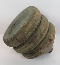 Antique Vintage Primitive Toy Spinning Top Wood and Metal 2" Tall /Super Fun