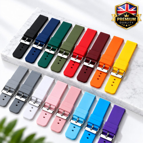 Soft Silicone Watch Band Quick Release Sport Strap Waterproof 10-24mm Men Women