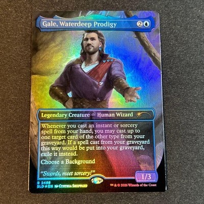 MTG Foil Gale Waterdeep Magic The Gathering Karte unbenutzt Label Unikat