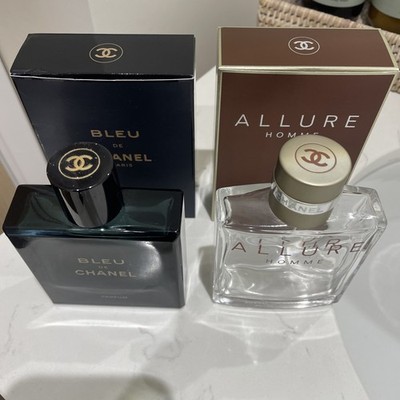 2x leere Chanel Flaschen - Bleu De Chanel EDP 100ml Allure Homme EDT 100ml