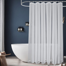 Shower Curtain Liner Extra Long 82 Inch Length with 5 Bottom Magnets,Frosted PEV