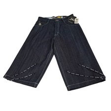 Southpole Y2k NWT Bermuda Jean Shorts Mens 34 Actual 33 x 19" Denim Long Baggy