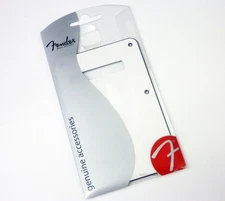 Genuine Fender Stratocaster/Strat Guitar 3-Ply WHITE Back Plate Tremolo Cover