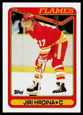 Jiri Hrdina, 1990-91 Topps, #234, Calgary Flames, RC