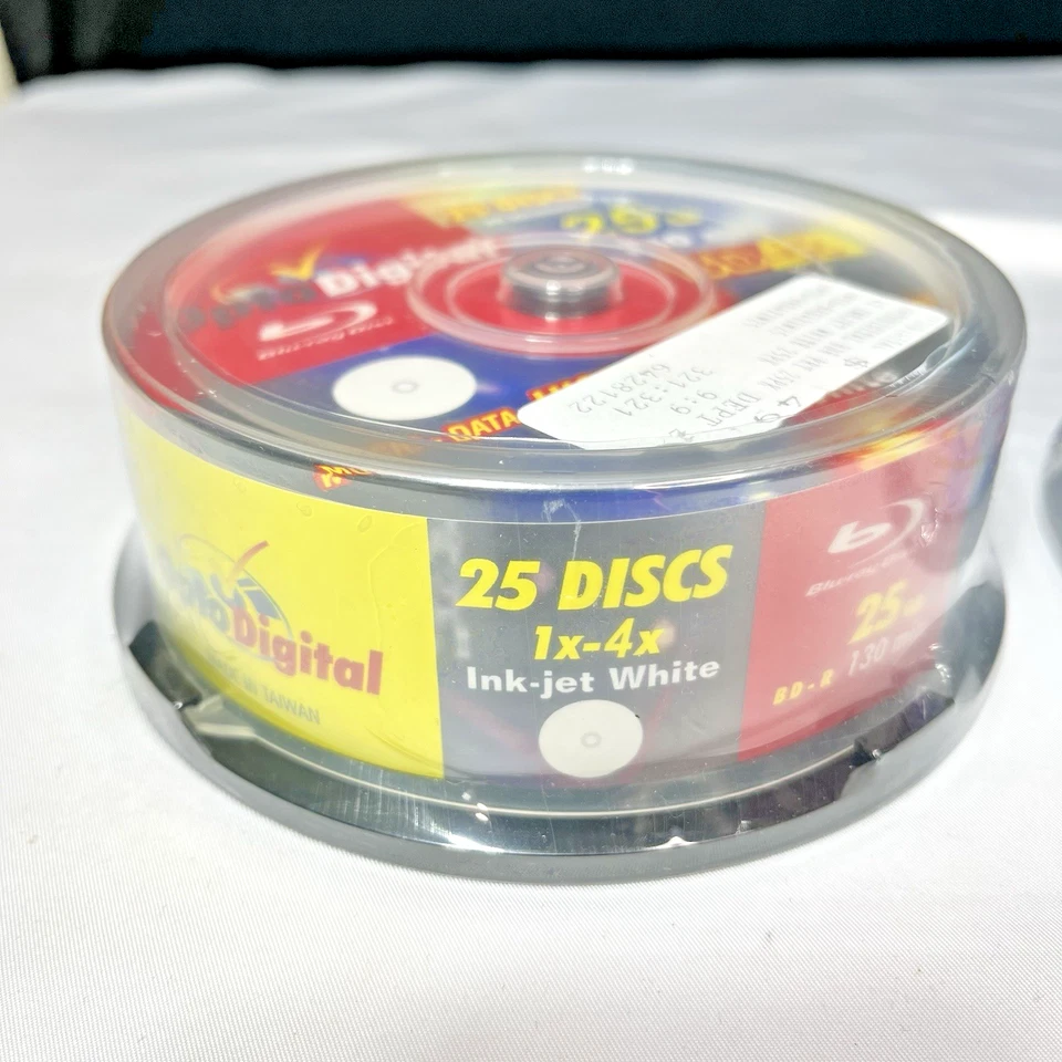 125 RIDATA Opto Digital BluRay Disc 4X Blank BD-R 25GB White Inkjet Printable - Image 3 of 4