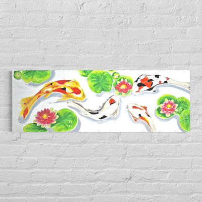 Koi Fish Painting for Garden Pond by Larissa Chupakhina (Culari) Original