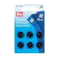 Prym AnnäH-DruckknöPfe 13 Mm Schwarz 6 StüCk