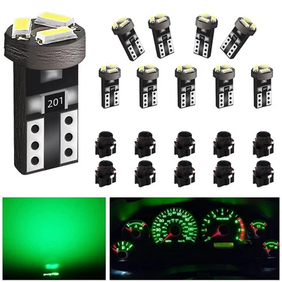 Ampoule T5 LED Ampoule de Tableau de Bord led Vert W3W LED 37 70 2721 Ampoule - Photo 1/4