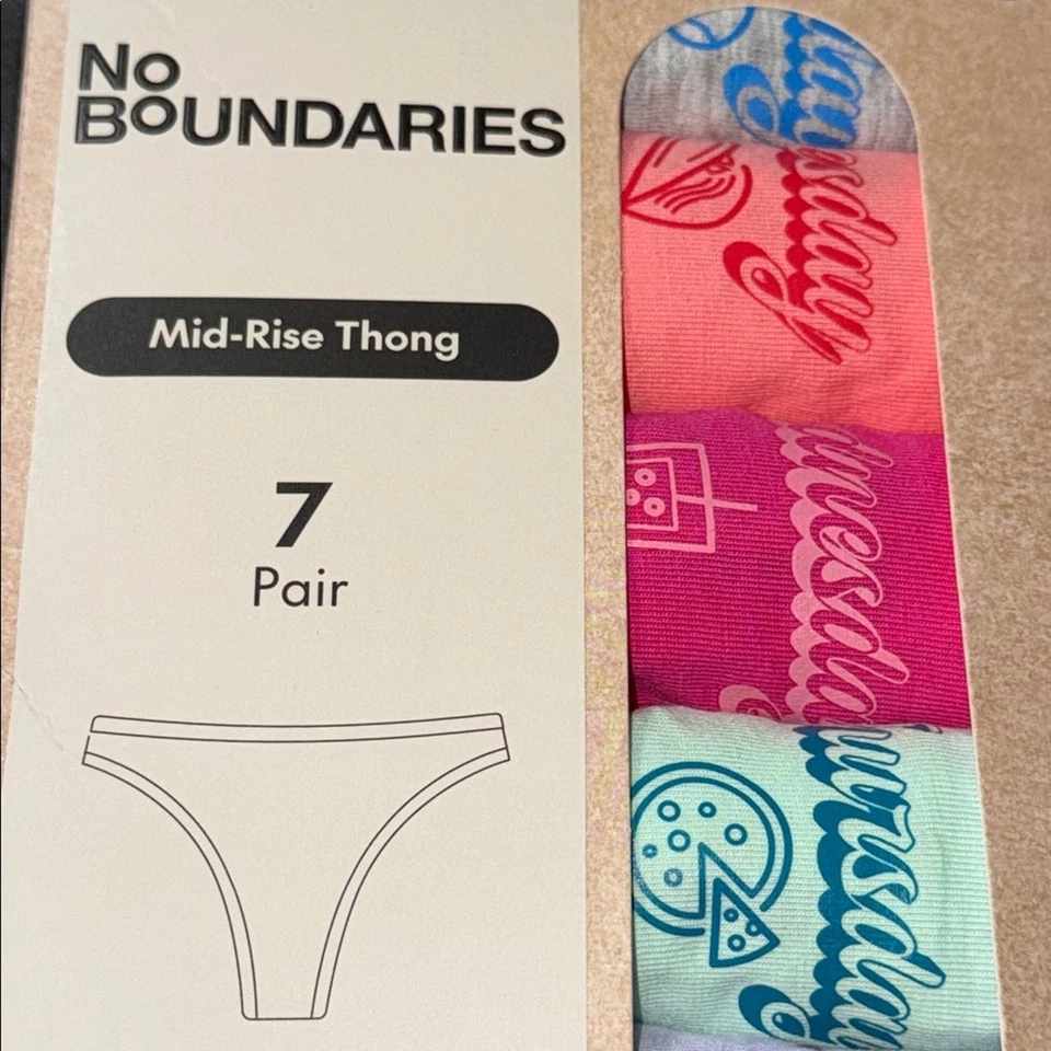 No Boundaries Mujer Talla XS (0-2) Tanga Mediano 7 Días de la Semana Elástico Foto 2 de 4