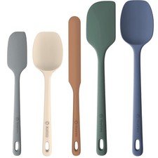 5 Pieces Silicone Spatula Set Food Grade Rubber Spatula Upgrade Strong Handle