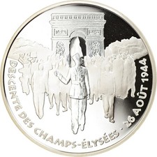 Münze, Frankreich, Libération de Paris, 100 Francs, 1994, BE, STGL, Silber