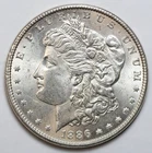 1886 $1 Morgan Silver Dollar Uncirculated - RAW - Great Luster / Nice Coin