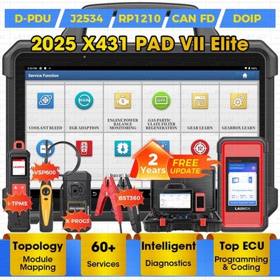 2025 LAUNCH X431 PAD VII ELITE X-prog3 PAD 7 PRO Diagnostic Scan Key Programming