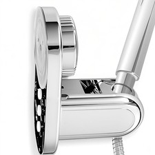 Handheld Shower Head Holder - 5 Positions Adjustable  90  downwards - Adhesi...