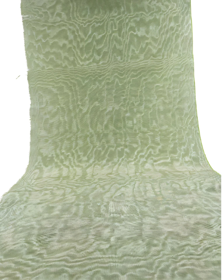 Ткань пастельно-зеленая шелковая муаровая с водяными знаками с узором на 2 метра. - Изображение 4 из 4