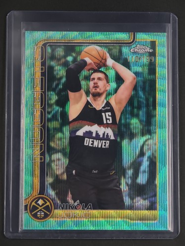 Nikola Jokic 2025-26 Topps Chrome Update Series Aqua Wave Refractor 110/199 [8hk