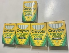 Vintage Crayola White Anti-Dust Chalk Lot of 5 No. 1402 Binney Smith 1988
