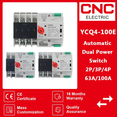 CNC 2P 3P 4P Din-Schiene ATS Dual Power Automatische Transfer Schalter Elektrisc