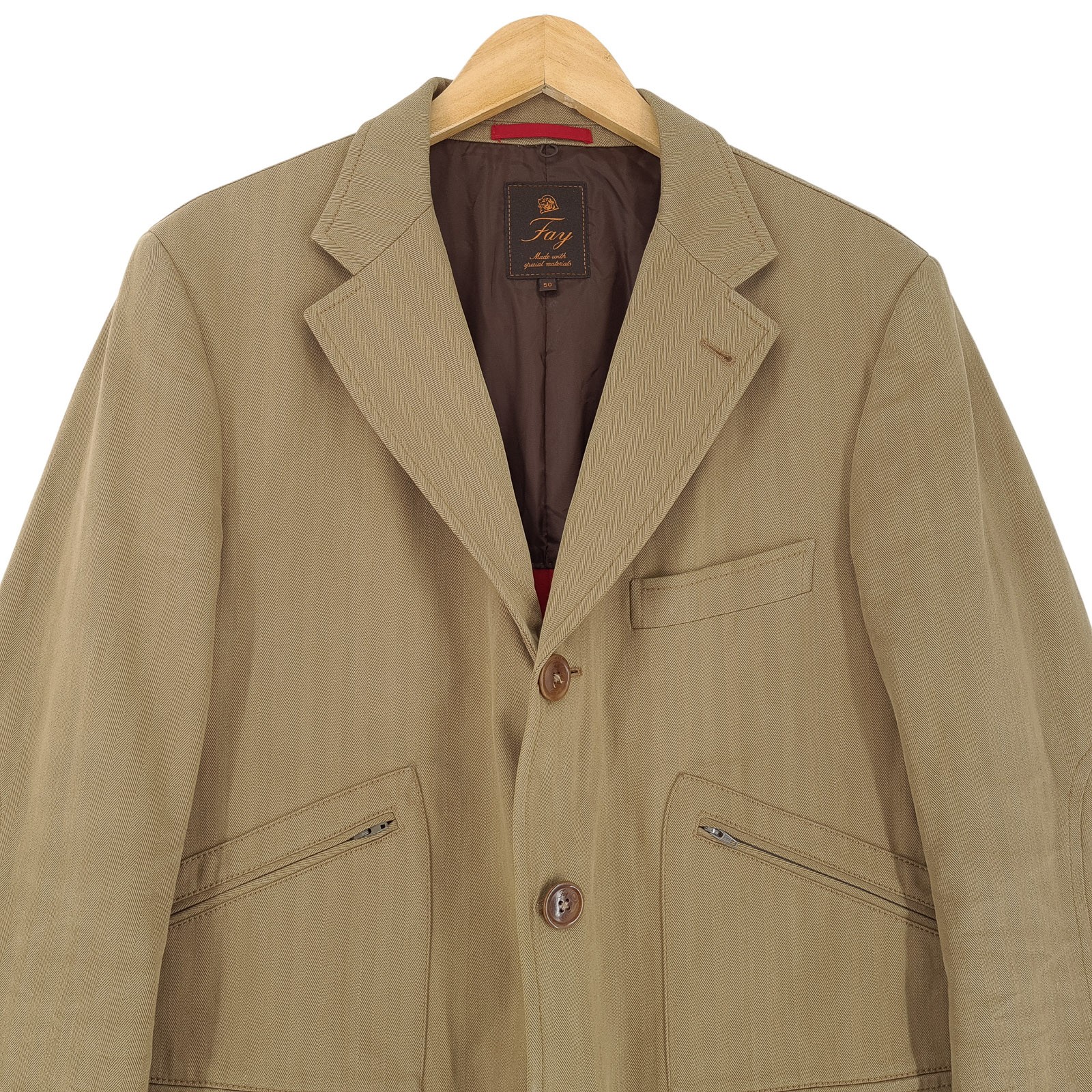 Vintage Fay Blazer Jacket Men Casual Smart Coat Made in Italy Cotton Ki2 Size 50