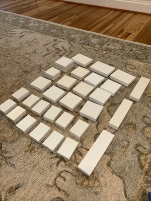 Lot of 30 Vintage Empty Plain White Jewelry Gift Presentation Boxes