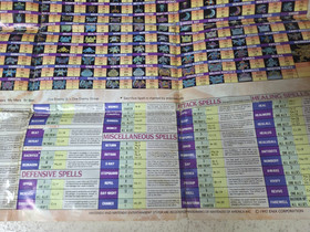 NES DRAGON WARRIOR IV MONSTER & SPELL CHART POSTER! NINTENDO ENIX DRAGON QUEST 4