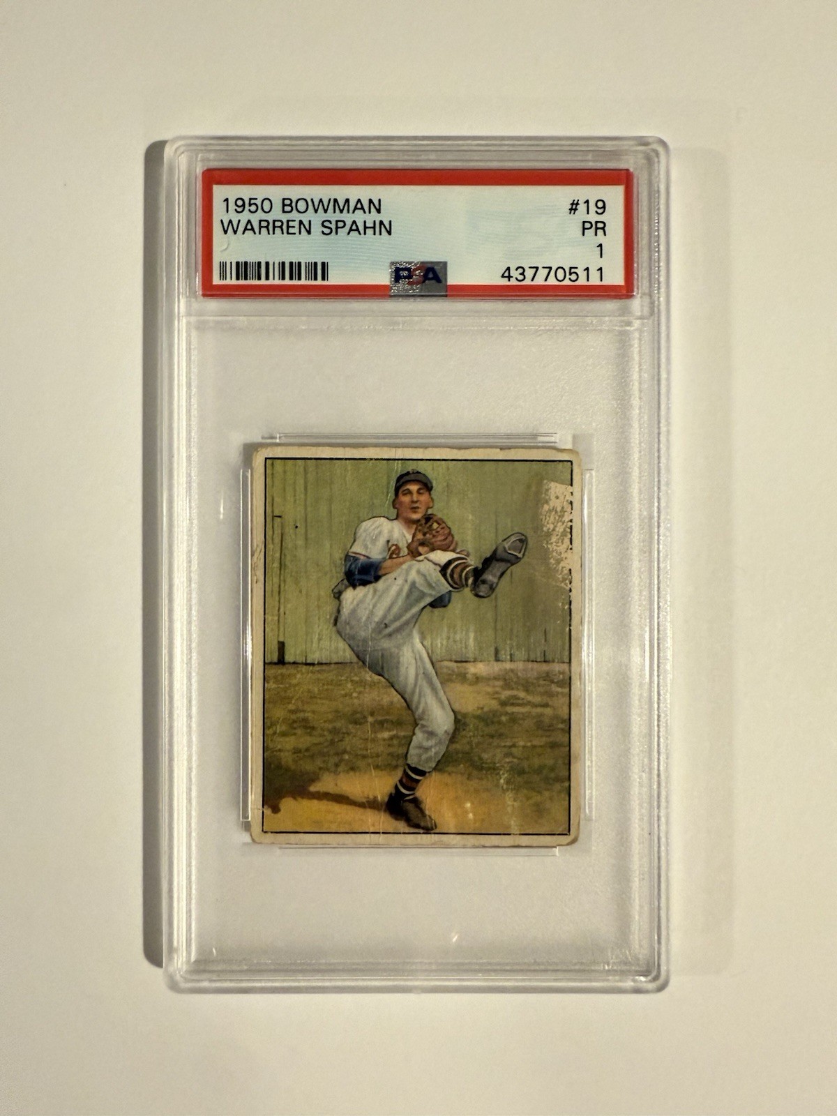 1950 Bowman - Warren Spahn #19 PSA 1