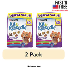  2 Bag Purina Kit  KaboodleOriginal, Indoor Dry Cat Food, Chicken,Turkey 30 lb