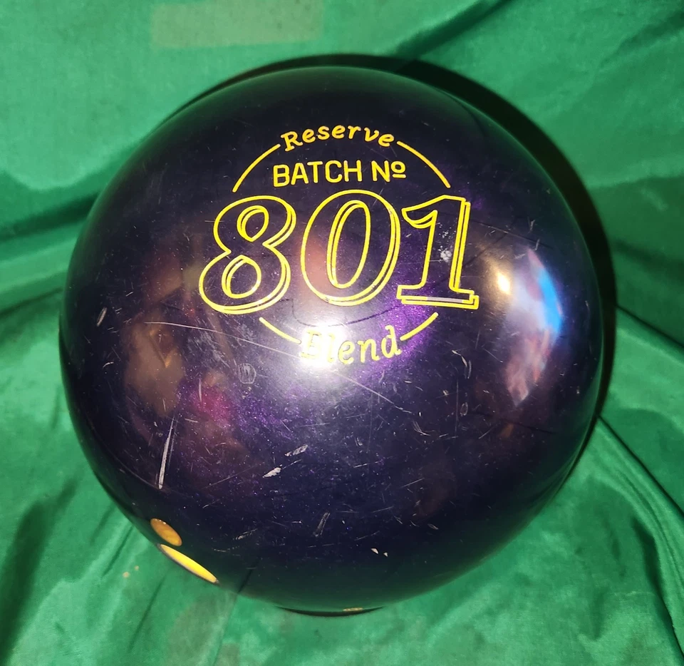 Bolas de boliche 900 Global Zen Gold Label 16 libras usadas envergadura 4 1/16 pulgadas Foto 4 de 4