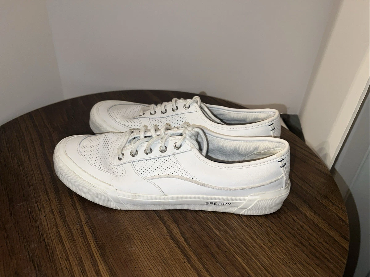 Sperry Women NWT Sperry Women’s Anchor PlushWave LTT Leather Sneaker White 5.5M main image 1