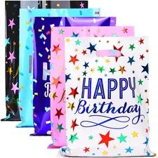 30 Pcs Party Favor Bags for Kids Birthday Assorted Colors Goodie Gift Bags for G