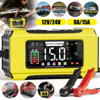 12V/24V 10A Intellige Auto Batterieladegerät LiFePO4 Vollautomatisches Reparatur