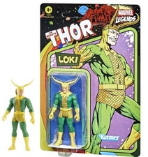 MARVEL LEGENDS RETRO STYLE LOKI MIGHTY GREEN THOR ACTION FIGURE KENNER 3.75 New