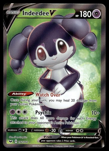 Indeedee V (Full Art) 192/202 SWSH01: Sword & Shield Base Set Pokemon