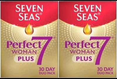 2 x 60 Seven Seas Perfect7 Woman Plus Multivitamin Duo Tabletten & Omega EXP 04.26