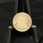 1857 United States Seated Liberty Half Dime Silver Coin -I