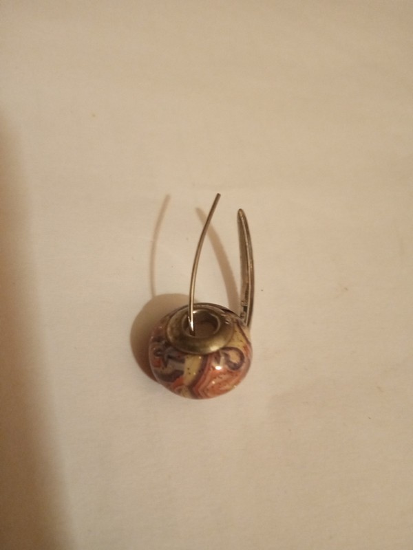 RL Murano Glass 925 Sterling Silver Charm Bead Grey, Pink Glitter Swirl