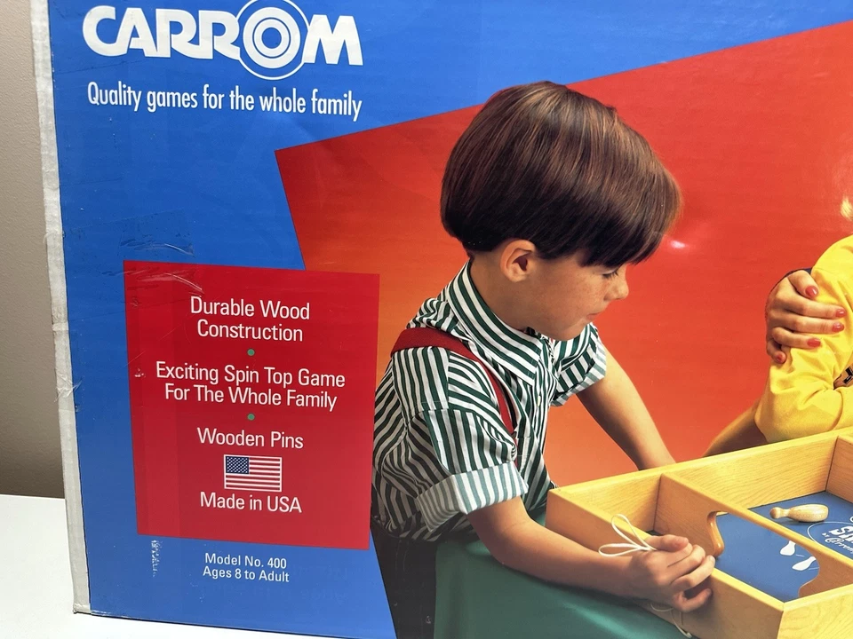 Vintage Carrom SKITTLES Spinning-Top BowlIng Game w Orig Box - Good Condition - Image 3 of 4