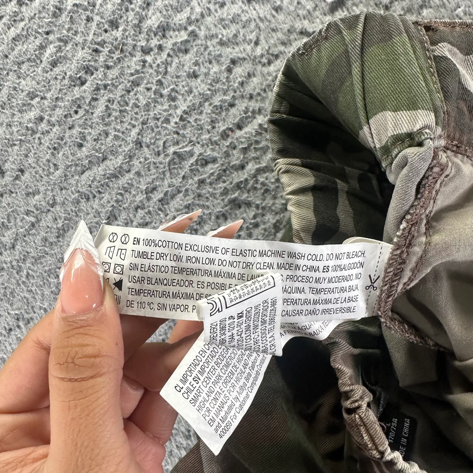 Pantalón Forever 21 Mujer L Verde Camuflaje Algodón Carga Utilidad Ropa de Trabajo Táctico Foto 4 de 4